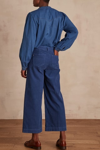 Pantalón ancho de pana - Azul rey