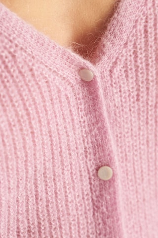 Cárdigan de mohair y lana - Rosa