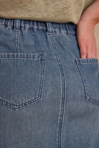 Falda recta vaquera - Celeste