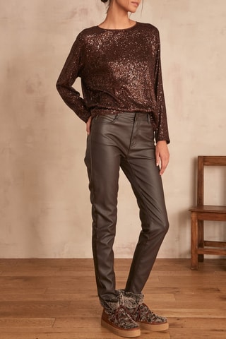 Pantalón slim fit - Marrón oscuro