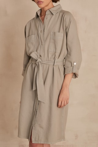 Vestido camisero - Caqui