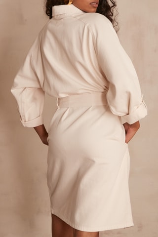 Vestido camisero - Crudo