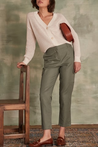 Pantalón de lino - Caqui