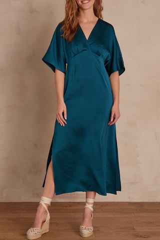 Vestido recto - Azul petróleo