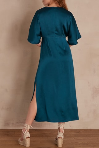 Vestido recto - Azul petróleo