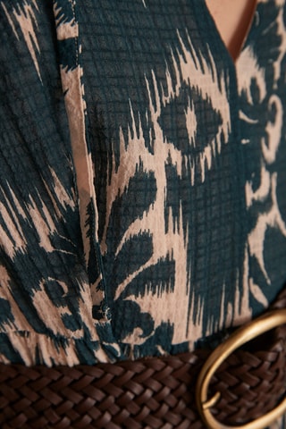 Vestido evasé - Azul petróleo