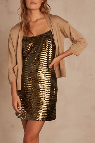 Vestido trapecio - Dorado