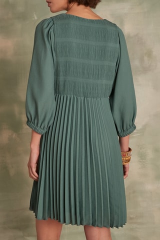 Vestido evasé - Azul pato