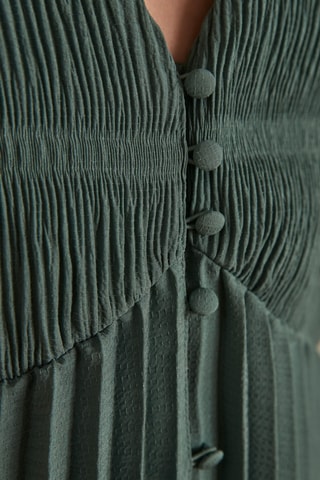 Vestido evasé - Azul pato