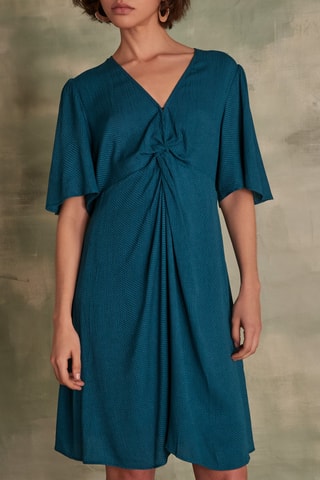 Vestido recto - Azul petróleo