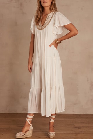 Vestido evasé - Blanco