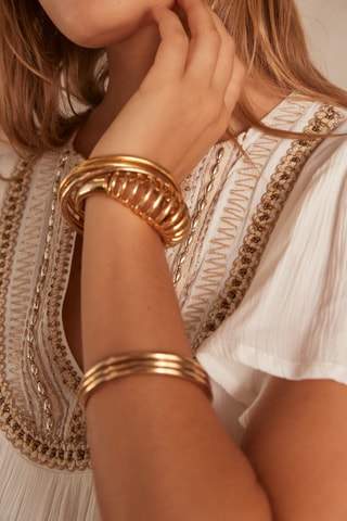 Vestido evasé - Blanco