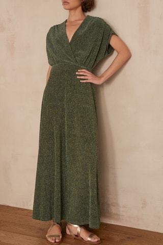 Vestido evasé - Azul pato