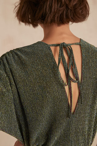 Vestido evasé - Azul pato