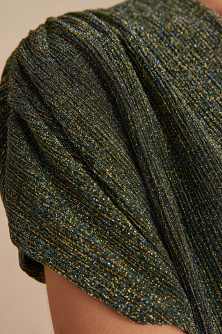 Vestido evasé - Azul pato