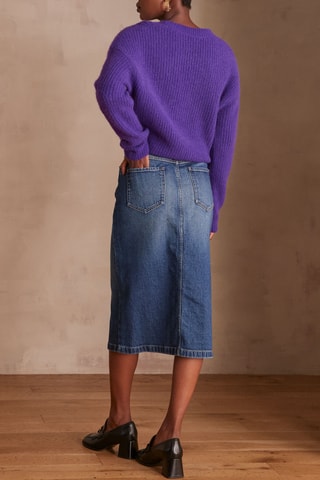 Falda recta - Índigo