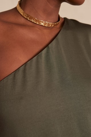 Vestido asimétrico - Caqui