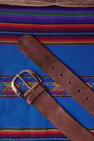 Cinturón de piel - Marrón