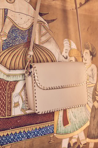 Bandolera de piel - Crudo