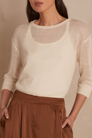 Jersey de lino - Crudo