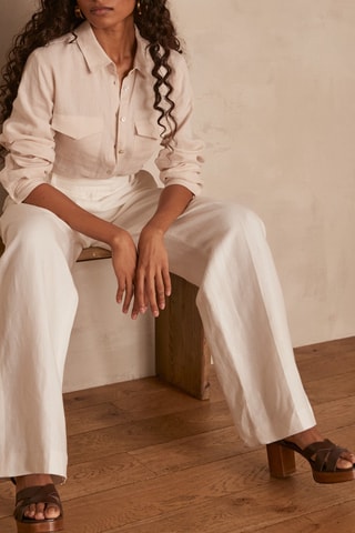 Camisa de lino - Crudo