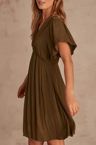 Vestido recto - Verde oliva