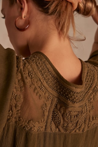 Vestido recto - Verde oliva