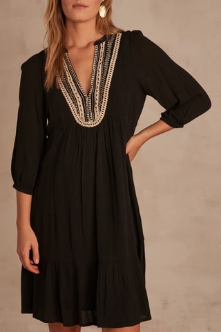 Vestido trapecio - Negro