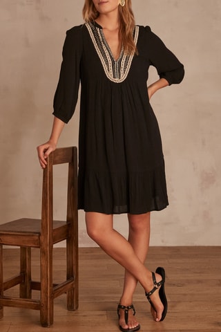 Vestido trapecio - Negro
