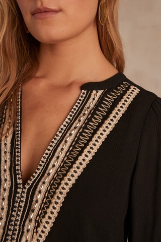 Vestido trapecio - Negro