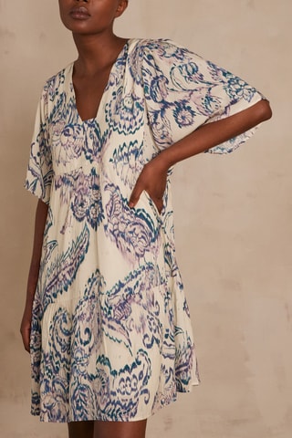 Vestido trapecio - Blanco