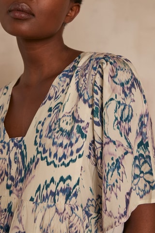 Vestido trapecio - Blanco