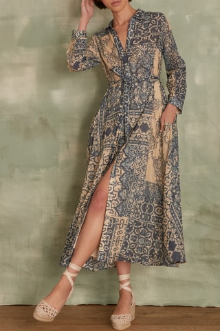 Vestido camisero - Crudo