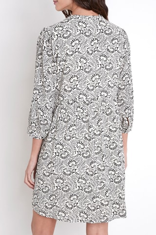 Vestido recto - Crudo y negro