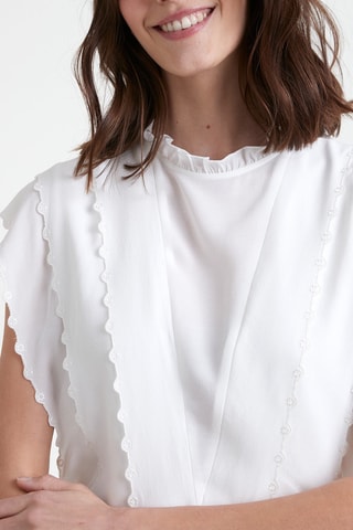 Vestido avolantado - Crudo