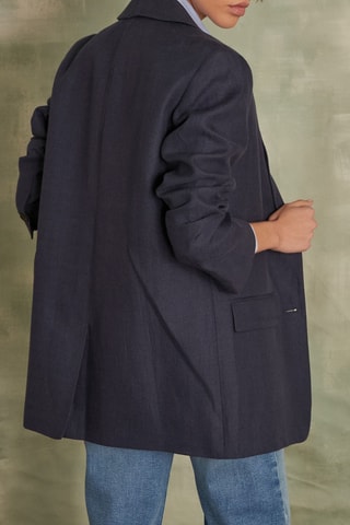 Chaqueta de lino - Azul marino