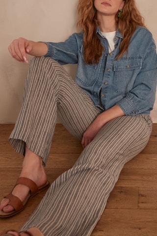 Pantalón de lino - Gris jaspeado