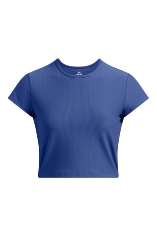 T-shirt cropped d'entraînement Meridian Rib - Bleu foncé