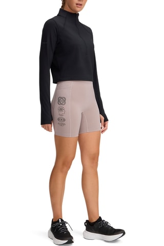 Short de running taille haute - Gris clair
