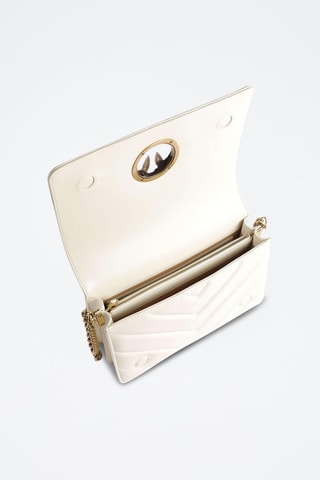 Sac bandoulière en cuir Love Click Classic - Blanc