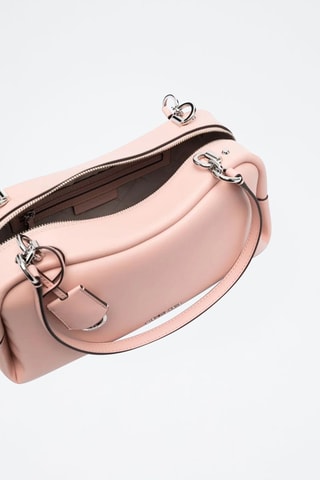 Sac porté épaule en cuir - Rose