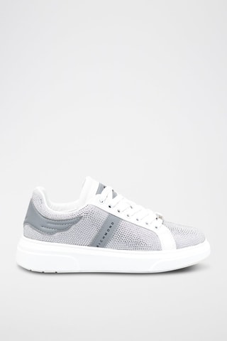 Sneakers en nubuck - Blanc et gris