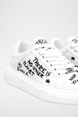 Sneakers en cuir - Blanc et noir