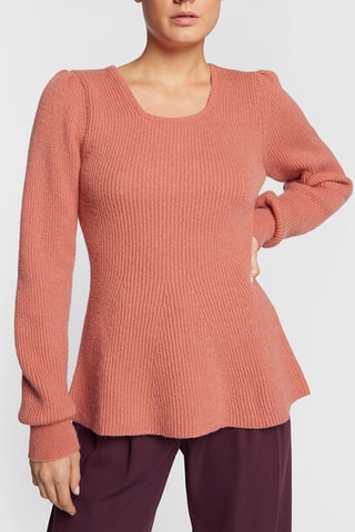 Pull en laine et alpaga - Vieux rose