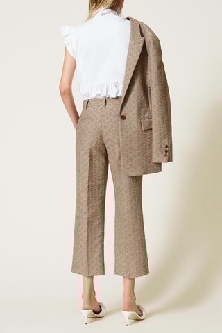 Pantalon droit 7/8 Beige