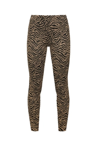 Pantalon taille haute - Noir et camel