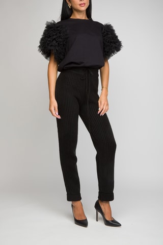 Pantalon taille haute - Noir