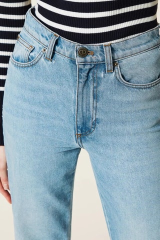 Jean taille haute - Bleu cobalt