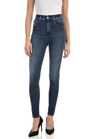 Jean taille haute Super Skinny Leyla - Bleu
