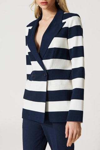 Veste  - Bleu marine et blanc